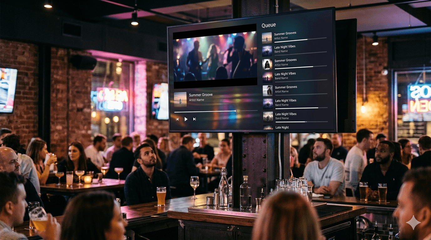 Cola musical en Rockola Digital — Rockola Karaoke para negocios